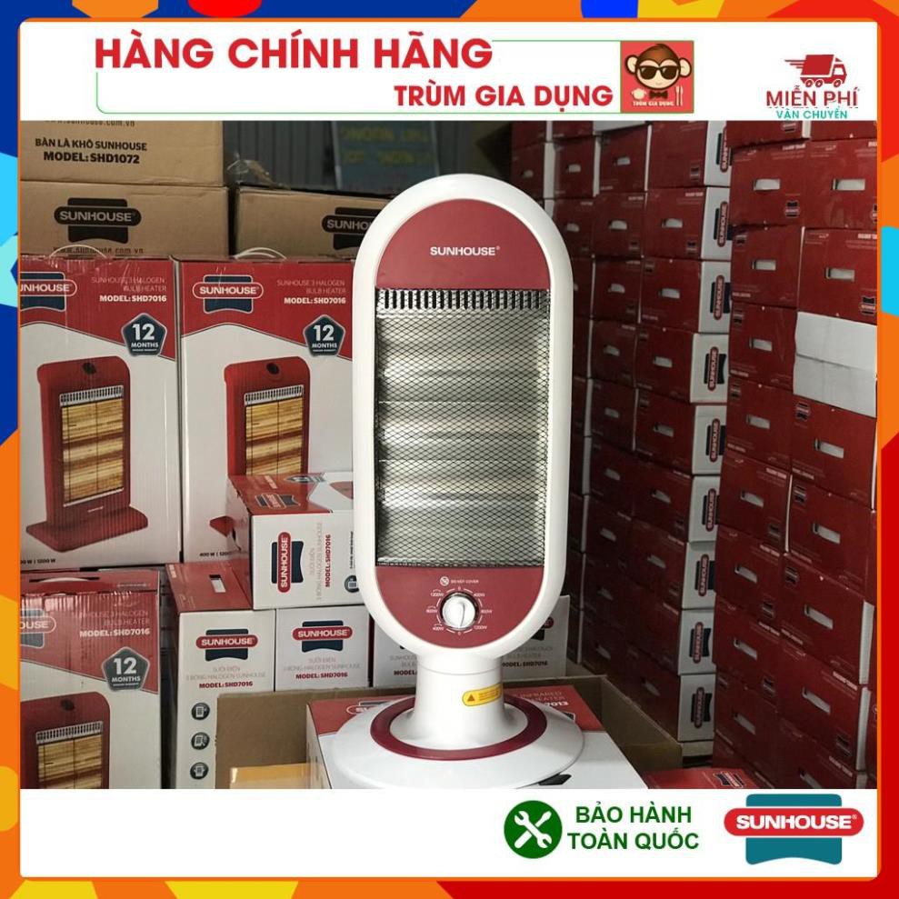 Máy sưởi Sunhouse SHD7022, quạt sưởi Sunhouse SHD7022, công suất 1200w tối đa, tỏa nhiệt đều, quay 180 độ