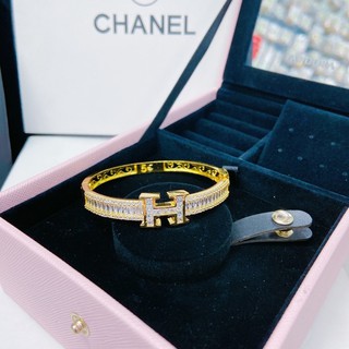 vòng tay nữ hiệu H mạ vàng