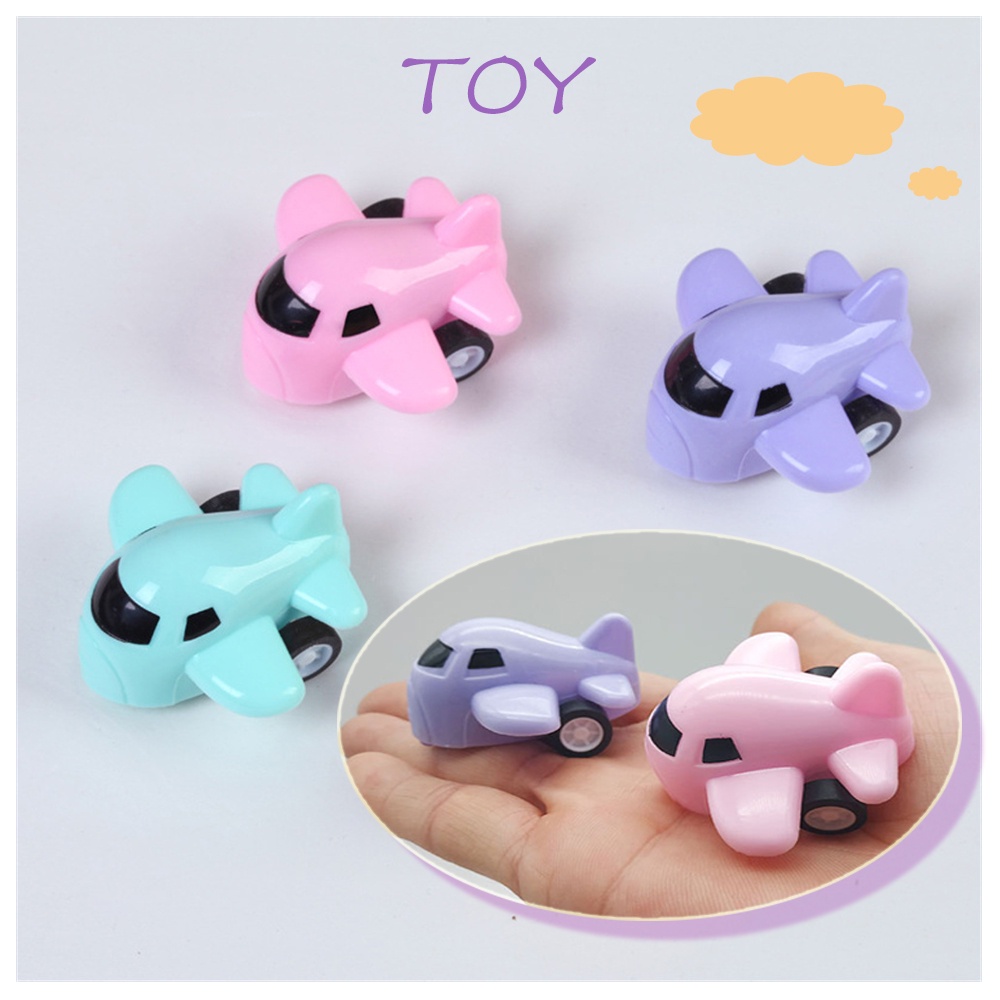 Set 2 máy bay đồ chơi mini bằng nhựa màu kẹo dễ thương cho bé