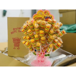 Cây 60 Xiên Kẹo Dẻo Yupi Burger Cao Cấp