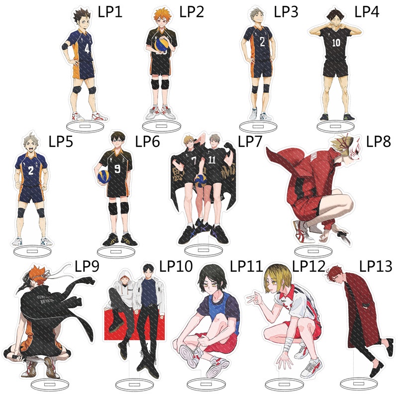 Mô hình acrylic nhân vật hoạt hình Haikyuu trang trí bàn