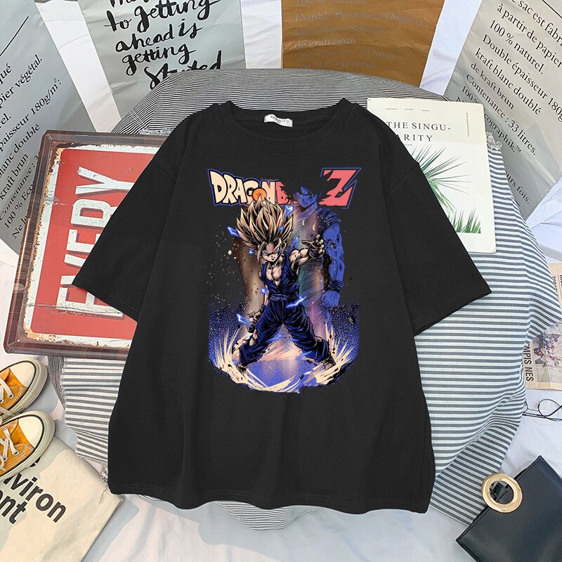 Áo phông Dragon Ball Goku Anime form rộng unisex tay lỡ độc chất siêu ngầu