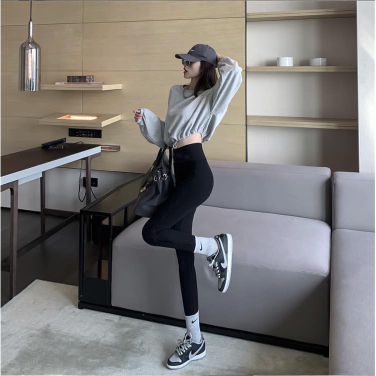 Quần legging nữ cạp cao dáng dài siêu co giãn Delys