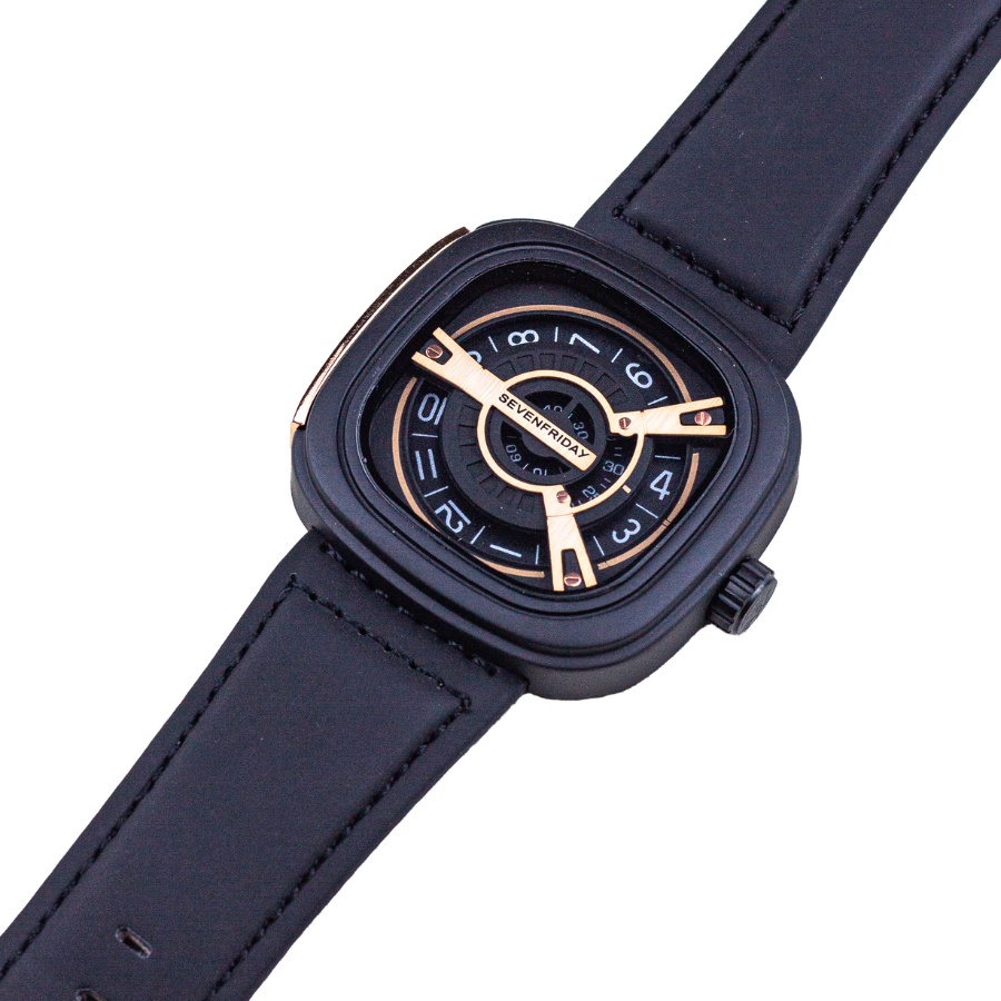 Đồng hồ cơ Sevenfriday Classic màu Đen ánh Vàng thời trang dành cho Nam