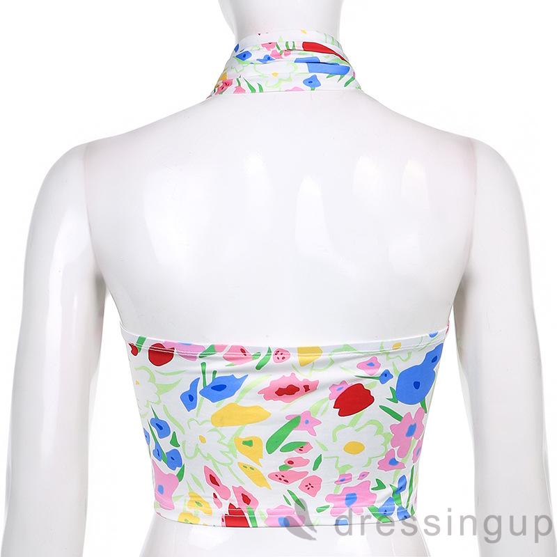 Áo Nữ Không Tay Họa Tiết Hoa Thời Trang Quyến Rũ