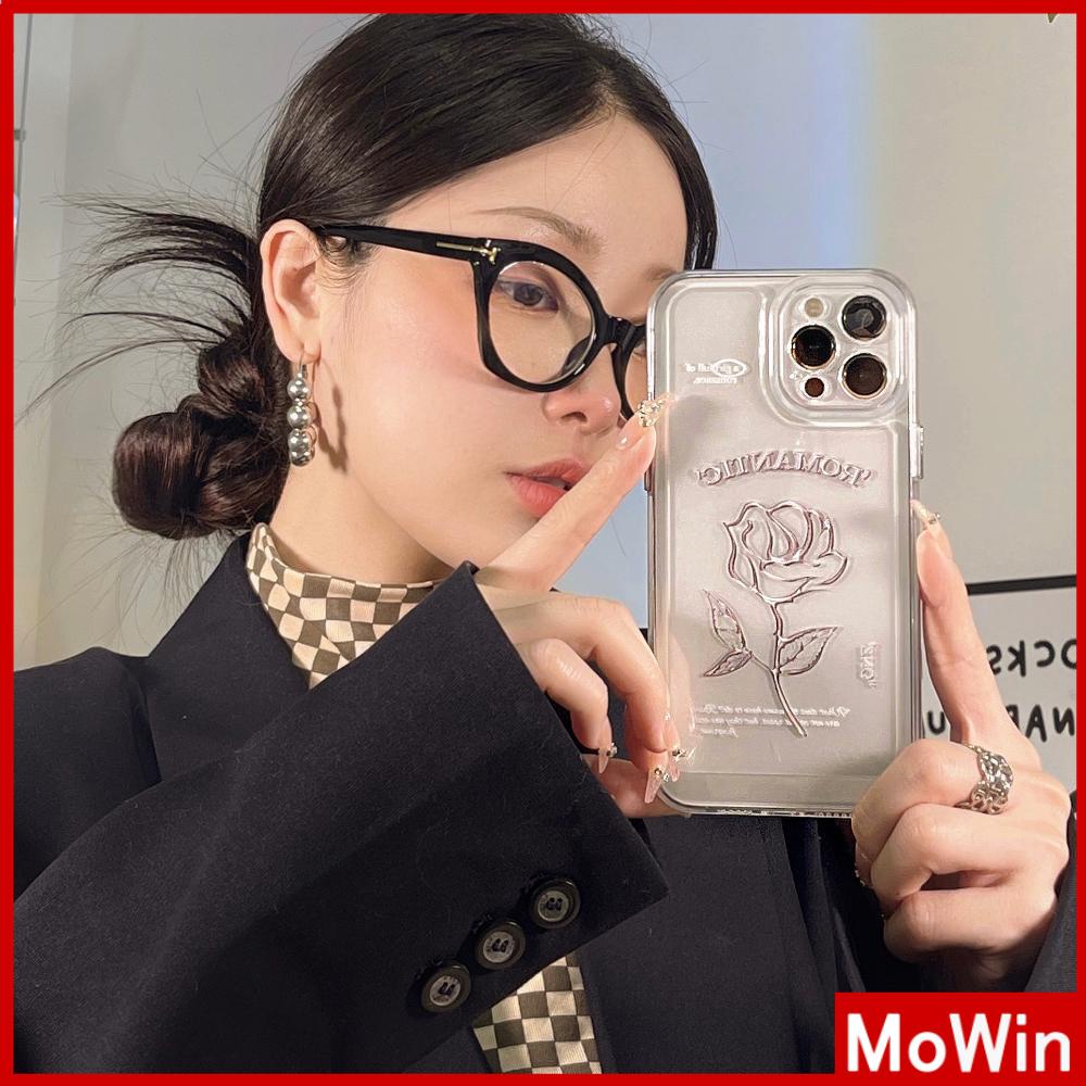 Ốp điện thoại TPU dày mềm trong suốt mạ in hoa sang trọng chống sốc thích hợp cho Iphone 13 12 11 Pmax 7 plus