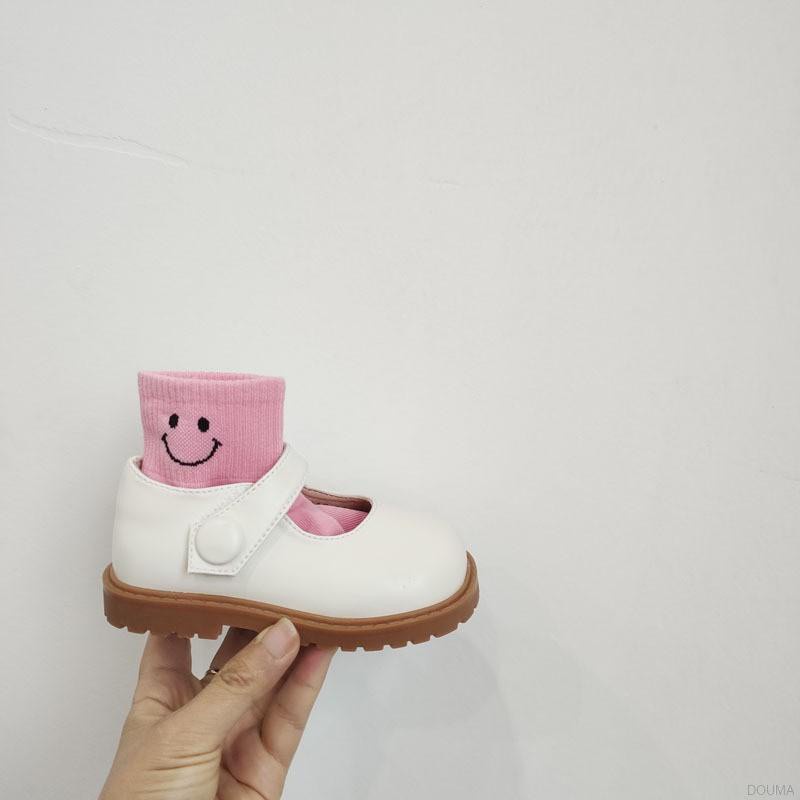Giày Da Đế Mềm Thoải Mái Đáng Yêu Retro Phong Cách Hàn Quốc Cho Bé Gái
