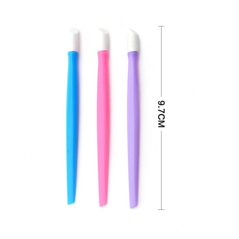 1 Cây Đẩy Sơn Móng Tay Bằng Cao Su Mềm Hai Đầu Màu Sắc Ngẫu Nhiên