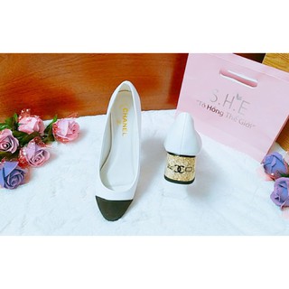 Giày búp bê gót vàng vuông cao 4 phân(4cm)