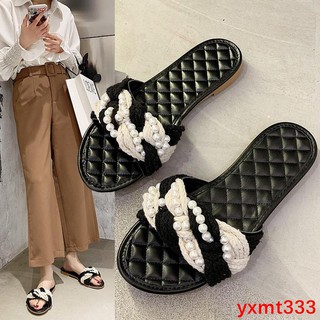 Dép Xỏ Ngón Đính Ngọc Trai Thời Trang Mùa Hè Dễ Phối Đồ Dành Cho Nữ