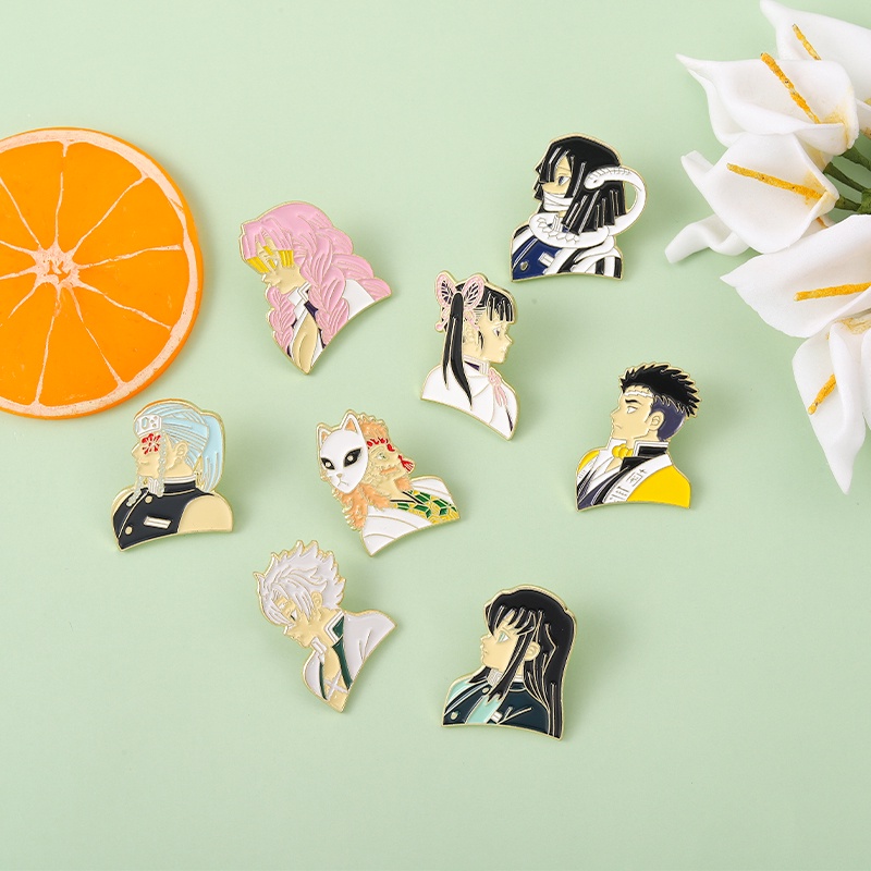 Ghim Cài Áo Tráng Men Hình Nhân Vật Anime 8 Phong Cách Làm Quà Tặng Cho Bạn Bè