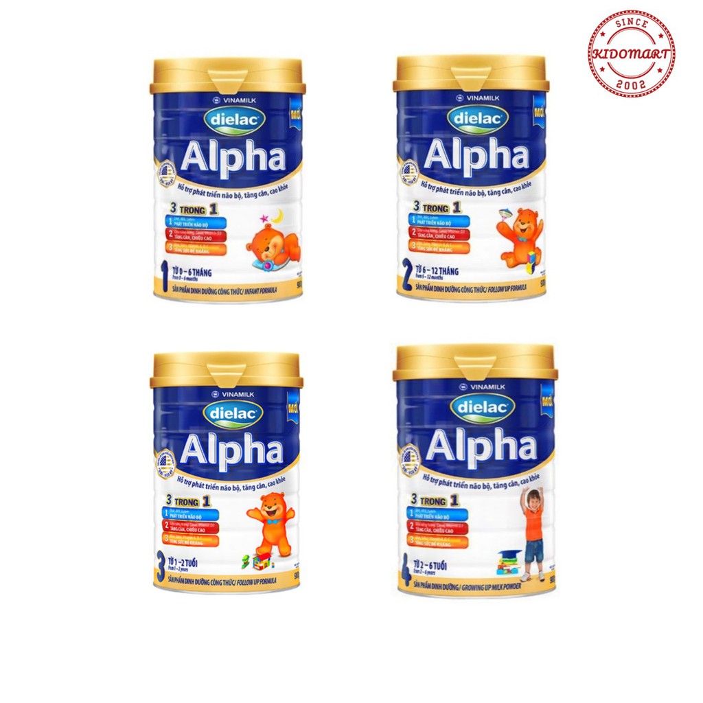 Sữa Bột Dielac Anpha Số 1, 2, 3, 4 900gr