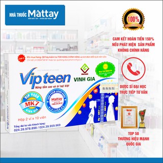 Vipteen - Hộp 20 Viên - Nâng Tầm Cao Và Trí Tuệ Việt. ❤️