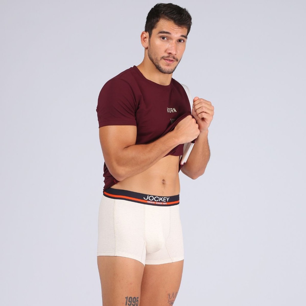 Quần Lót Nam Jockey Dáng Trunk Boxer Bản To Thun Cotton Co Giãn Mềm Mịn - JUMB0315