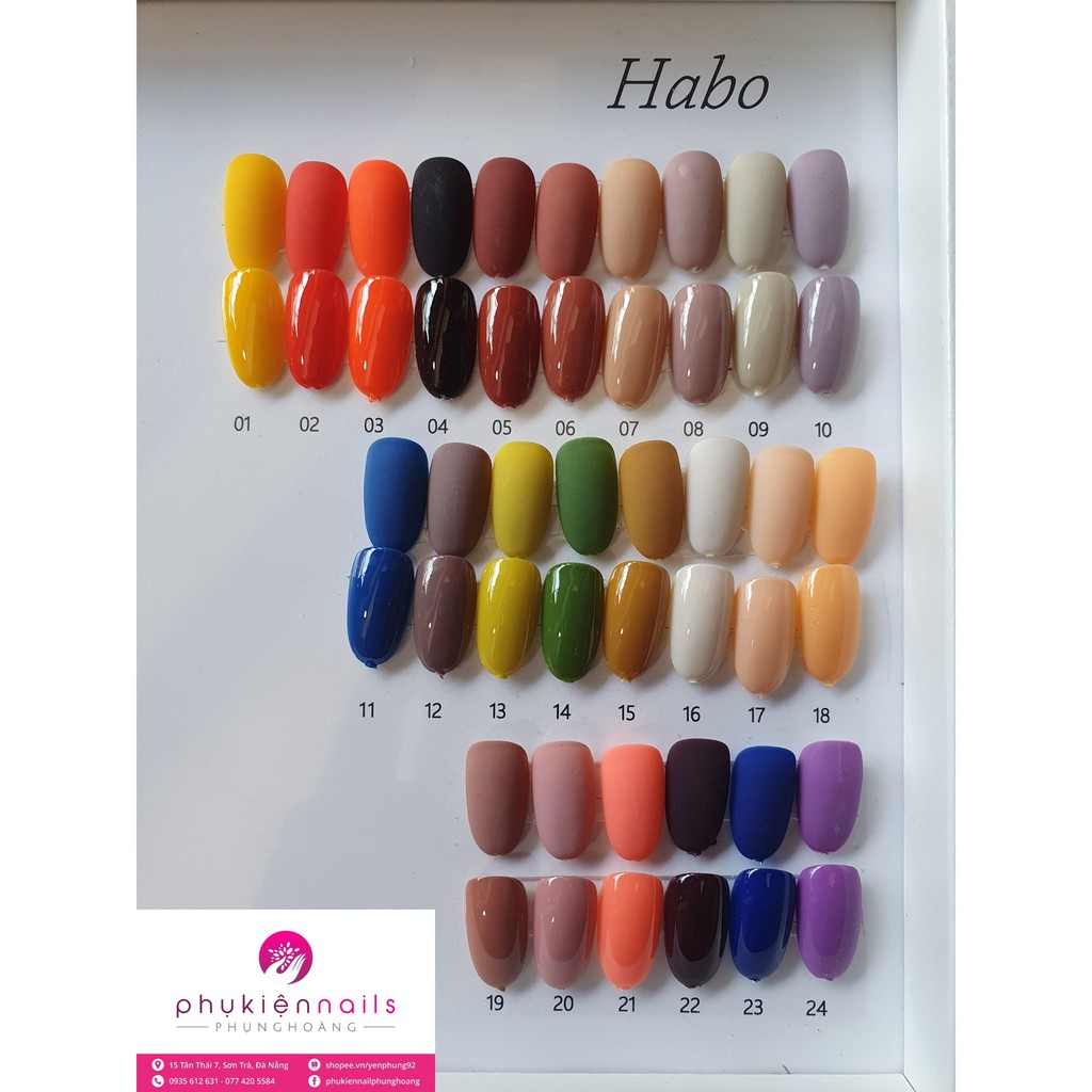 Set Sơn Gel HaBo 24 Màu Mới Nhất