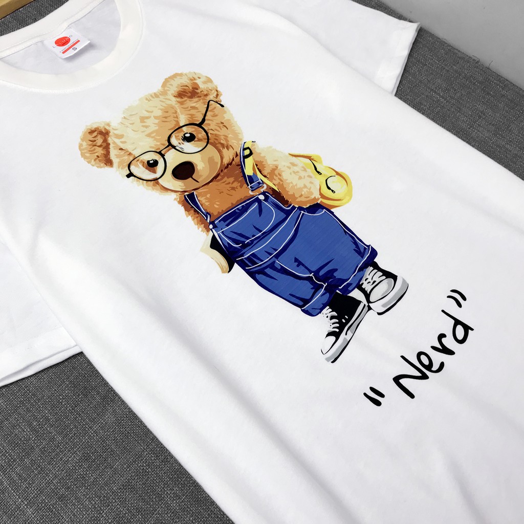 Áo Phông Cotton Unisex Hoạ Tiết Nerd 1234