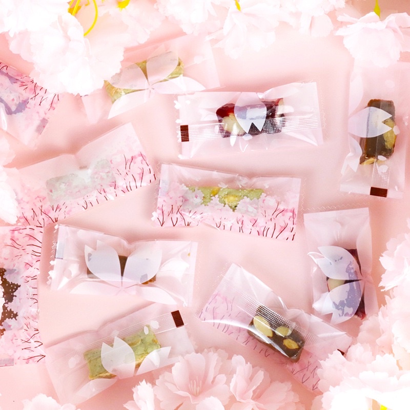 set 95-100 vỏ kẹo nougat kt 4x9cm hoa anh đào