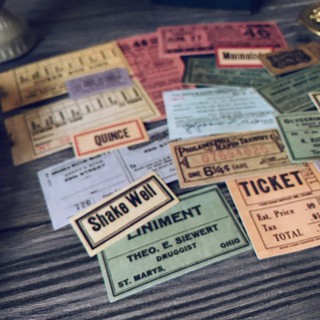Card ticket junk journal phong cách Tim Holtz