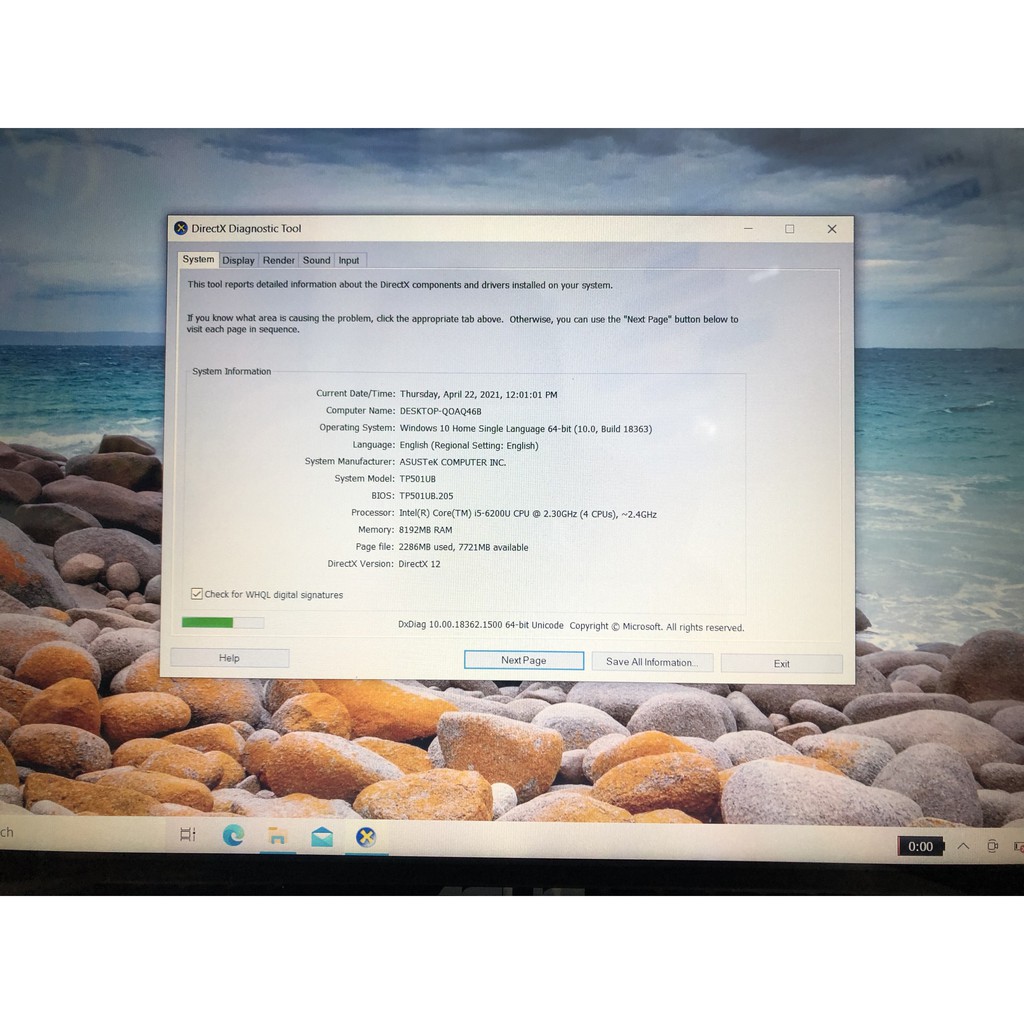 Máy tính laptop asus tp501ub i5 6200u 8gb win10 | BigBuy360 - bigbuy360.vn