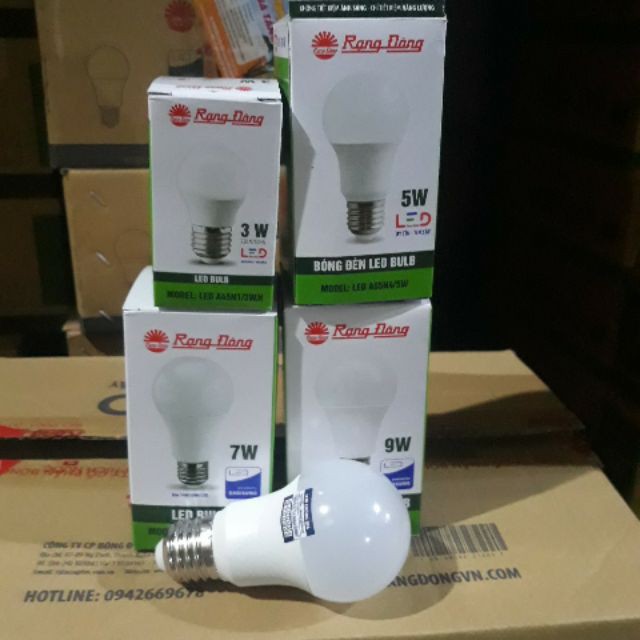 Bóng đèn LED bulb Rạng Đông 3W - 5W - 7W- 9W - 12W - 15W, Chip LED SAMSUNG Bảo Hành 2 Năm