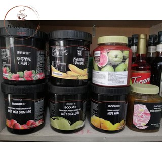 Mứt Trái Cây Boduo Đủ Vị (Dâu Tây, Mật Ong Đào, Chuối, Xoài, Dưa Lưới, Ổi Hồng, Đào Nhài) 1.3kg