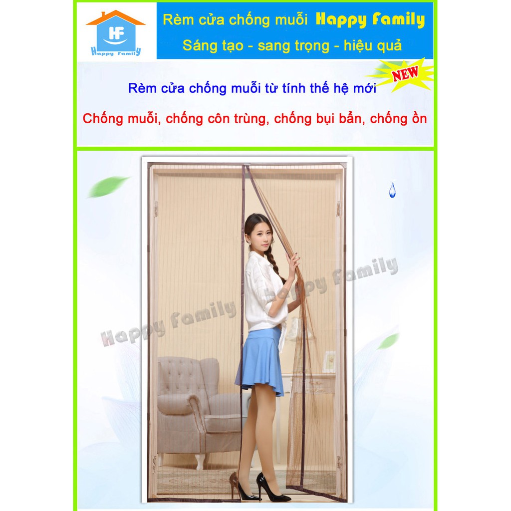 Rèm cửa chống muỗi nam châm không tiếng ồn thế hệ mới HAPPY FAMILY