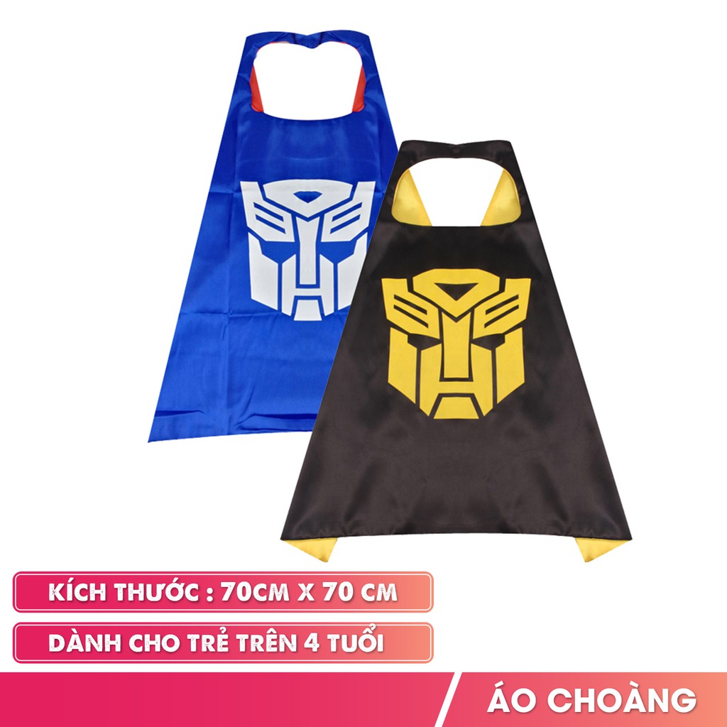 Áo choàng hóa trang cho trẻ em thành nhân vật Avengers do choi hoa trang Transformer Halloween, trung thu, cosplay