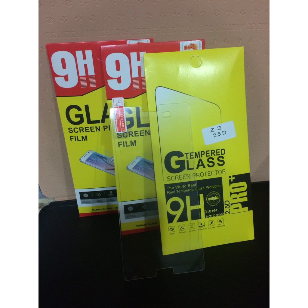 Bộ 3 kính cường lực Glass cho Sony Z3. không full
