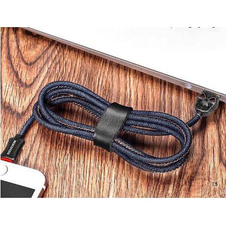 Cáp đầu lâu dây da và dây vải samsung & iphone