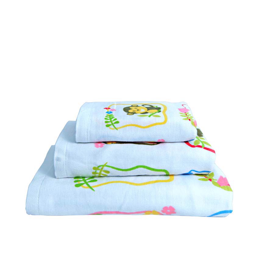 Khăn tay trẻ em Mollis HM5A chất liệu cotton 2 lớp 30 cm x 45 cm