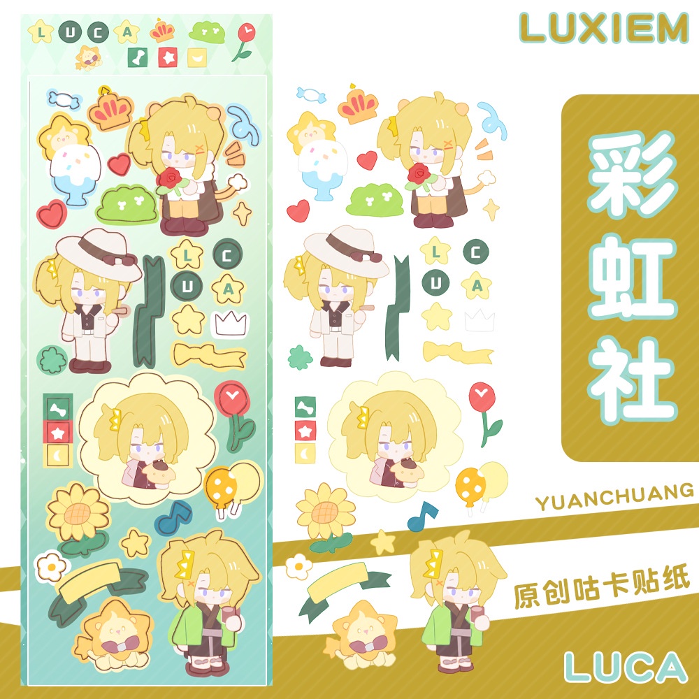 Nhãn Dán Trang Trí Hình Jason LUXIEM Anime Vox Mysta Shu Luca Ike