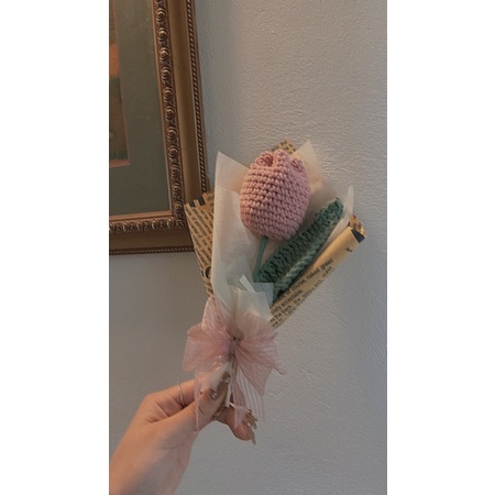 Hoa Tulip Len Handmade 💐🌷
