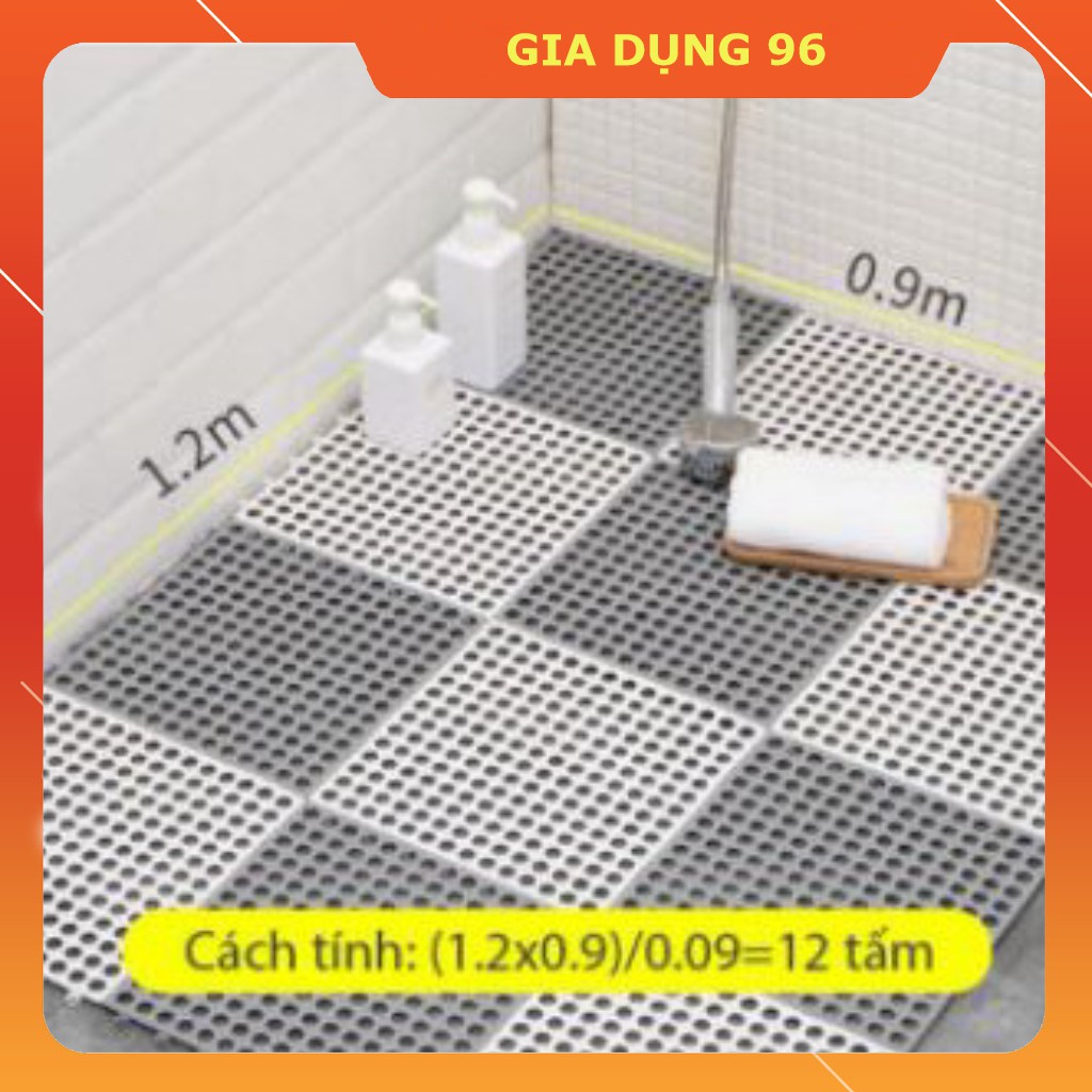 Thảm Nhựa Lót Sàn Chống Trơn Trượt Nhà Tắm 30x30cm