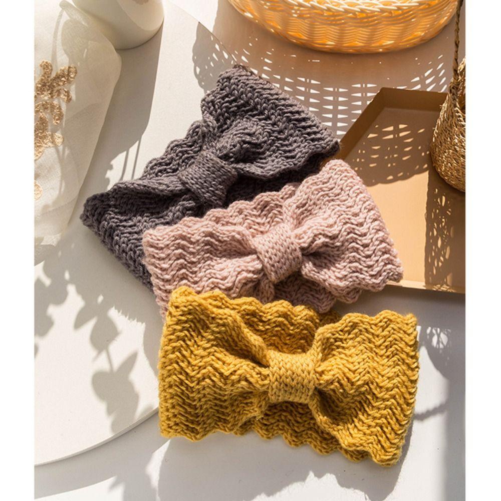 Băng Đô Đan Len Bản Rộng Mềm Co Giãn Thời Trang Cho Nữ