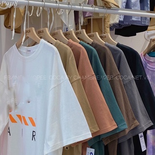 [P0118]🌅 Áo thun áo phông UNISEX in logo sọc form rộng vải cotton mỏng mát (Có sẵn/ảnh thật)