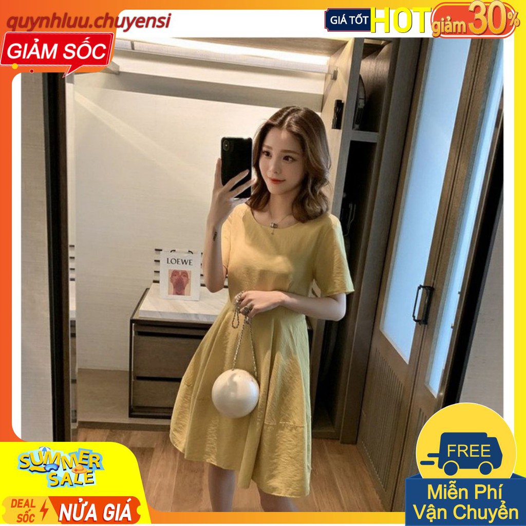 VN72 - VÁY ĐŨI NƠ LƯNG XÒE 2 MÀU CHO NỮ