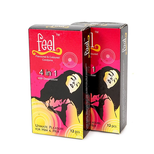 Bao Cao Su Gân gai Kéo dài thời gian 12 chiếc Feel 4 in 1 - Malaysia