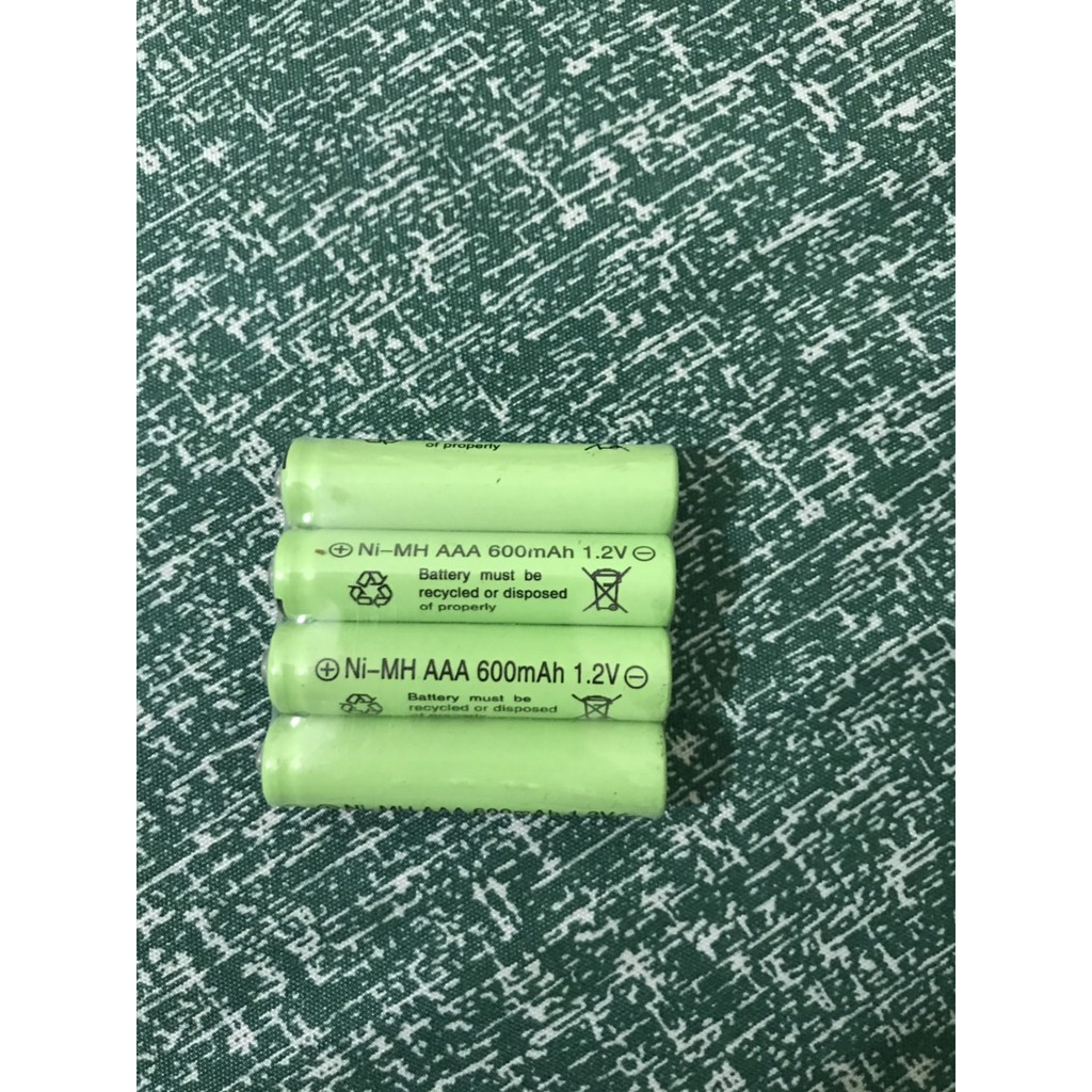 bộ 4 pin sạc AAA 1,2v 600mah dùng cho các loại điều khiển