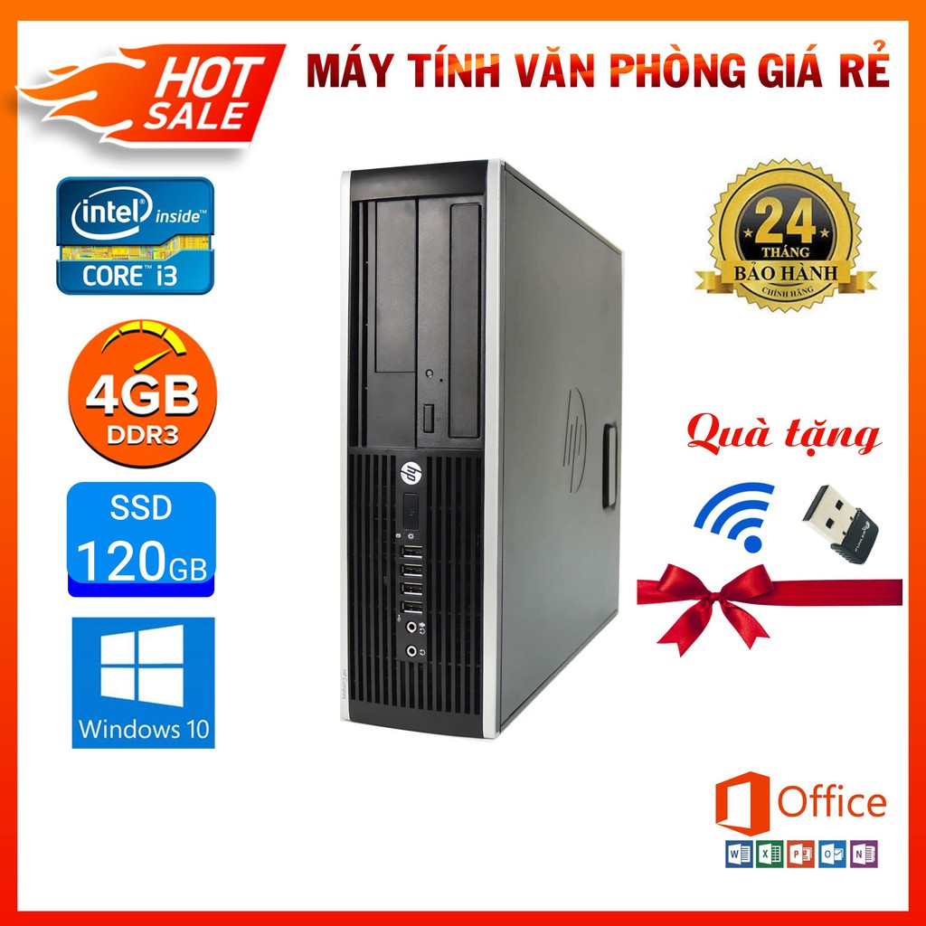 Máy Tính Đồng Bộ HP ⚡️HoangPC⚡️ Cây Máy Tính Để Bàn - HP 6300 Pro SFF (i3 3220/Ram 4GB/SSD 120GB) - BH 12 Tháng