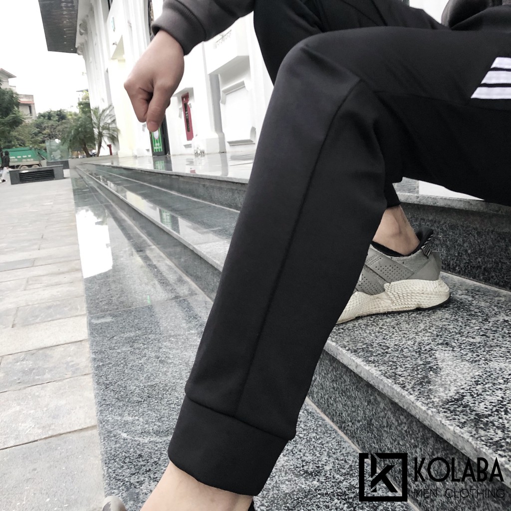 Quần Jogger 3 Sọc Lửng Cao Cấp Co Giãn Thoải Mái JG02