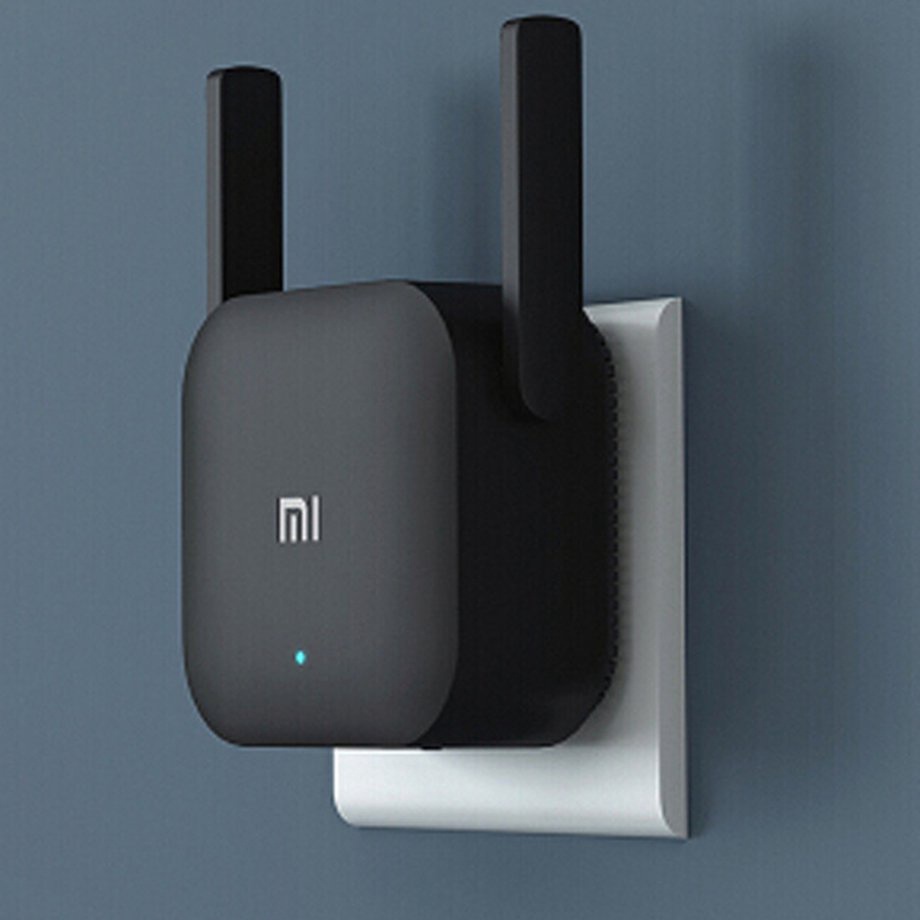 Bộ khuếch đại Wifi Xiaomi Bộ khuếch đại tín hiệu Pro Bộ lặp định tuyến mạng tăng cường tín hiệu Mở rộng Xiaomi Pro 300M 2.4G Bộ khuếch đại WiFi Bộ khuếch đại lặp lại Pro với 2 ăng-ten - ĐEN