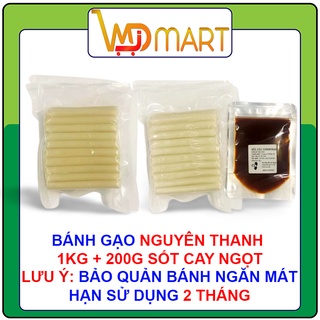 Combo Bánh gạo hàn quốc nguyên thanh 1kg + 200g sốt tokbokki