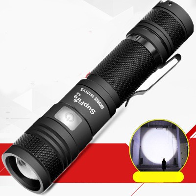 Đèn pin led siêu sáng Supfire A2 pin Lithium, sạc USB –
