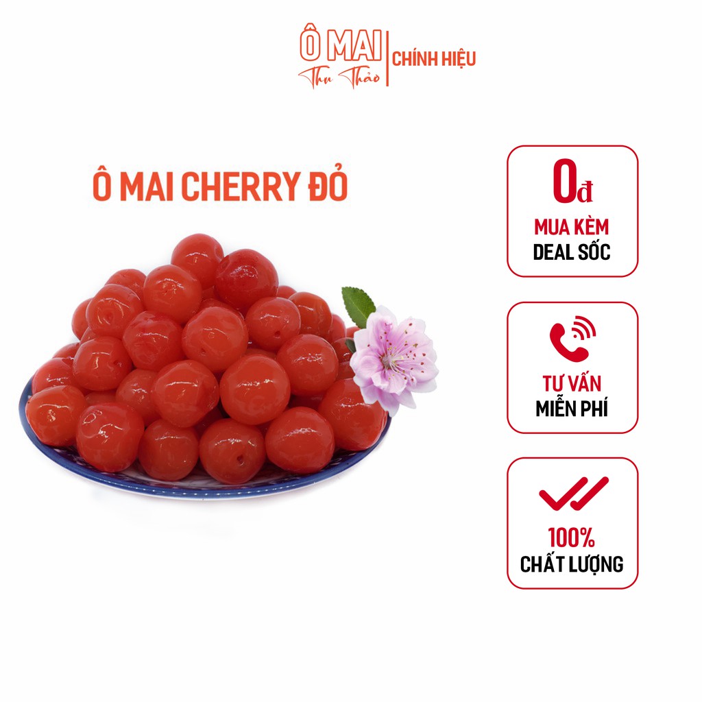 Ô Mai Cherry Anh Đào Vị Ngọt, Chua Nhẹ, Bổ Sung Vitamin C, Dưỡng Sắc Đẹp Làn Da