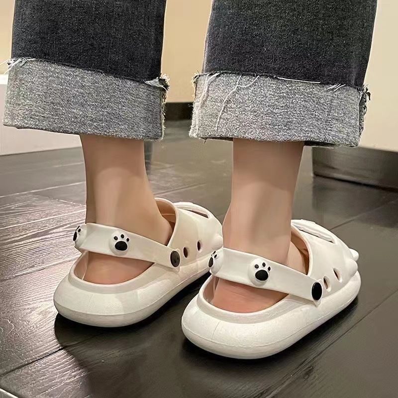 Dép Sandal Nữ Đục Lỗ Chống Trượt Hình Gấu Hoạt Hình Dễ Thương Thời Trang Mùa Hè 2022 - SL033