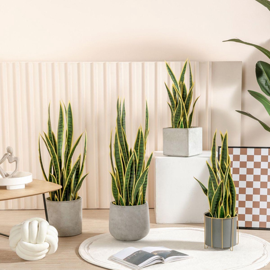 HARRIETT Lá Sansevieria Giả Nhiệt Đới Trang Trí Văn Phòng / Trong Nhà / Ngoài Trời DIY