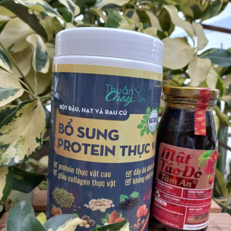 Quà tặng giáng sinh:PRotein thực vật(hạt đậu rau củ)Thuần Chay/Mật táo đo-bổ m.á.u Thuần Chay