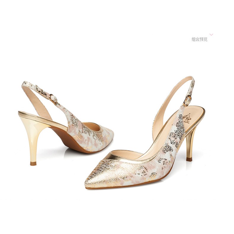 SANDAL BÍT MŨI ÁNH VÀNG DAPHNE SALE CÒN 270K.