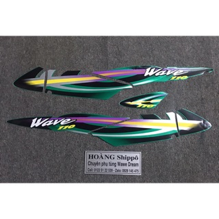 Tem wave 110 xương cá xanh ken