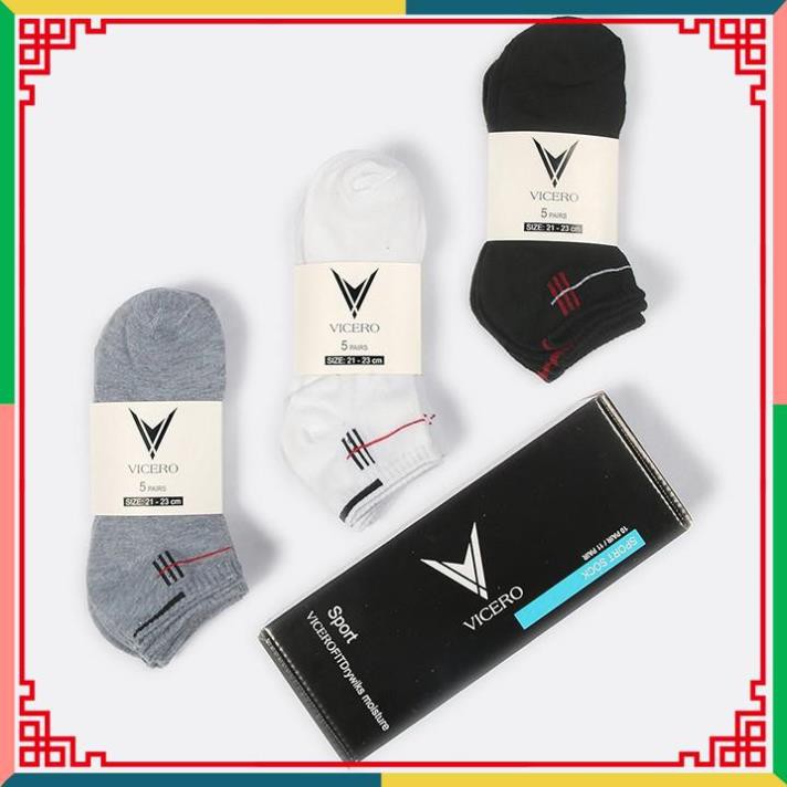 Combo 10 đôi tất Viền Cổ kháng khuẩn chống mùi VICERO